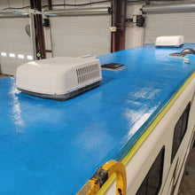 Load image into Gallery viewer, RV roof coated white with AMES Blue Max liquid rubber base coat
