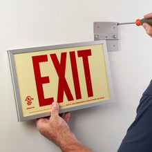 Load image into Gallery viewer, Photoluminescent Exit Sign with Aluminum Frame 50FT
