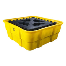 Load image into Gallery viewer, Eagle Manufacturing 400 Gallon Sump Capacity IBC Containment Unit with Polyethylene Platform No Drain Yellow (view 4 of 5)
