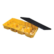 Load image into Gallery viewer, Eagle Manufacturing 2 Drum 30 Gallon Sump Capacity Modular Spill Containment Platform without Drain Yellow (view 5 of 5)
