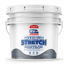 Load image into Gallery viewer, AMES Maximum Stretch elastomeric roof coating and sealant 3.5 gallon pail
