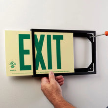 Load image into Gallery viewer, Photoluminescent Exit Sign with Plastic Frame 50FT
