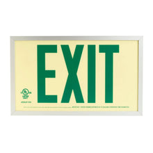 Load image into Gallery viewer, Photoluminescent Exit Sign with Aluminum Frame 50FT
