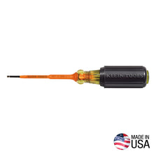 Load image into Gallery viewer, Klein Tools Insulated Screwdriver 3/32-Inch Cabinet 3-Inch Round Shank
