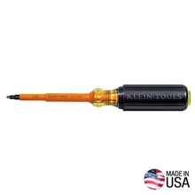 Load image into Gallery viewer, Klein Tools Insulated Screwdriver 1/4-Inch Cabinet 4-Inch Round Shank
