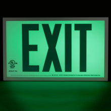 Load image into Gallery viewer, Photoluminescent Exit Sign with Aluminum Frame 50FT
