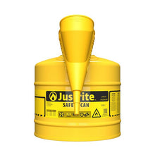 Load image into Gallery viewer, Justrite 5 Gallon Steel Safety Can for Diesel, Type I, Funnel, Flame Arrester, Yellow - 7150210
