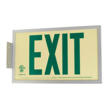 Load image into Gallery viewer, Photoluminescent Exit Sign with Aluminum Frame 50FT
