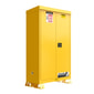 Load image into Gallery viewer, Justrite 45 Gallon, 2 Shelves, Self Close Doors, Outdoor Flammable Storage Cabinet, Yellow - 814520
