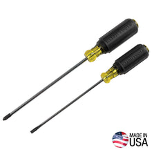 Load image into Gallery viewer, Klein Tools Screwdriver Set 3/16 Cabinet and #2 Phillips Cushion-Grip 2-Piece
