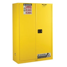 Load image into Gallery viewer, Justrite 45 Gallon, 2 Shelves, 2 Doors, Self Close, Flammable Cabinet, Sure-Grip® EX, Yellow - 894520
