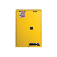 Load image into Gallery viewer, Justrite 45 Gallon, 2 Shelves, 2 Doors, Manual Close, Flammable Cabinet, Sure-Grip® EX, Yellow - 894500
