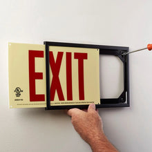 Load image into Gallery viewer, Photoluminescent Exit Sign with Plastic Frame 50FT
