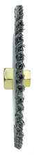 Load image into Gallery viewer, Weiler Dually 7" Root Pass Weld Cleaning Brush, .020" Steel Wire Fill, 5/8"-11 UNC Double-Hex Nut
