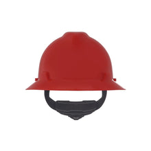 Load image into Gallery viewer, MSA V-Gard Slotted Full-Brim Hat, Red, w/Fas-Trac III Suspension
