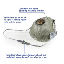 Load image into Gallery viewer, Moldex 2700N95 Disposable HandyStrap® Particulate Respirator with Ventex® Valve, Med/Large, NIOSH Approved
