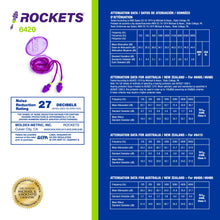 Load image into Gallery viewer, Moldex Rockets® Reusable Earplug with Pocket-Pak and Cloth Cord 6420, NRR 27dB
