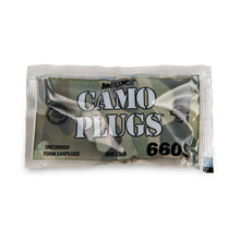 Load image into Gallery viewer, Camo Plugs® Disposable Earplugs, Foam, Brown/Tan/Green, Uncorded
