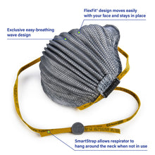 Load image into Gallery viewer, Moldex 4800 N95 Plus Nuisance Organic Vapors AirWave® Disposable Particulate Respirator with SmartStrap®, Size Medium/Large, NIOSH Approved
