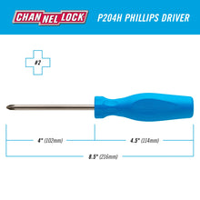 Load image into Gallery viewer, Channellock #2×4″ Phillips Screwdriver w/ Hang Tag
