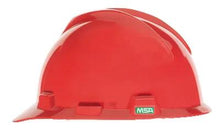 Load image into Gallery viewer, MSA V-Gard Slotted Cap, Red, w/Fas-Trac III Suspension
