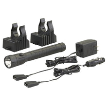 Load image into Gallery viewer, PolyStinger LED Haz-Lo Rechargeable Flashlights 4 Cell AC/DC Charger Black
