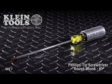 Load and play video in Gallery viewer, Klein Tools Screwdriver Set 3/16 Cabinet and #2 Phillips Cushion-Grip 2-Piece
