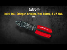 Load and play video in Gallery viewer, Klein Tools Multi Tool Stripper Crimper Wire Cutter 8-22 AWG
