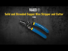 Load and play video in Gallery viewer, Klein Tools 11055 Solid and Stranded Copper Wire Stripper and Cutter
